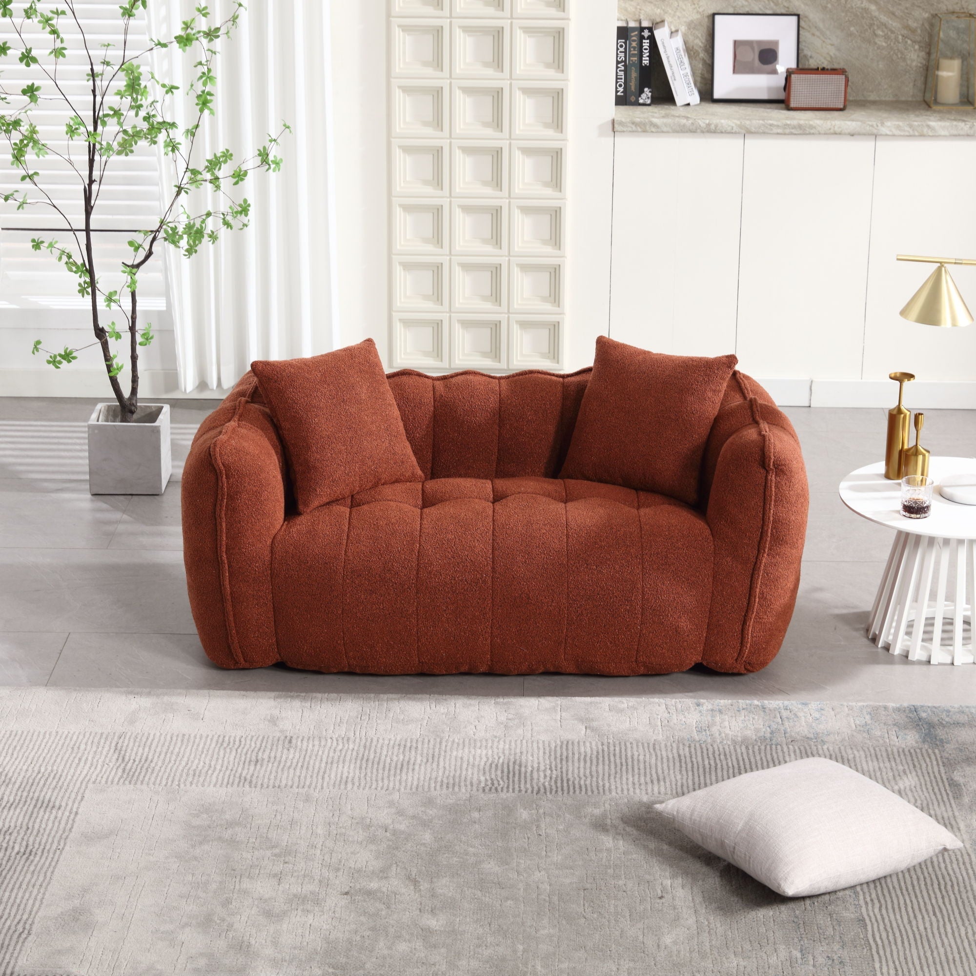 Cozy Beanbag Chair With High Resilience Foam Core For 2 by HouseOfZazla