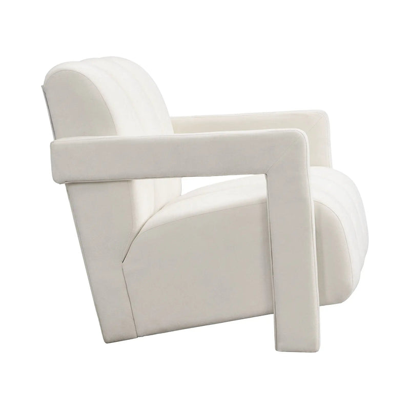 Modern Minimalist Leisure Armchair With L Shaped Armrests by HouseOfZazla