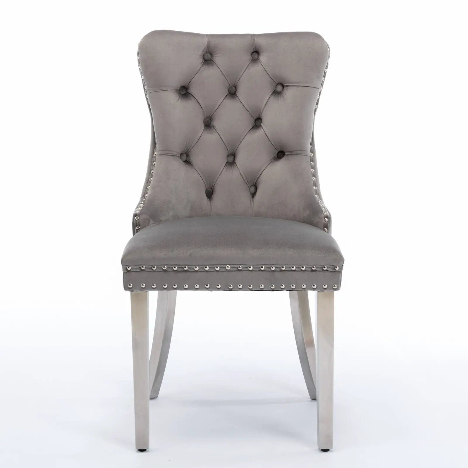A&A Furniture Nikki Collection Modern Velvet Upholstered Dining Chairs - Set of 2 by HouseOfZazla
