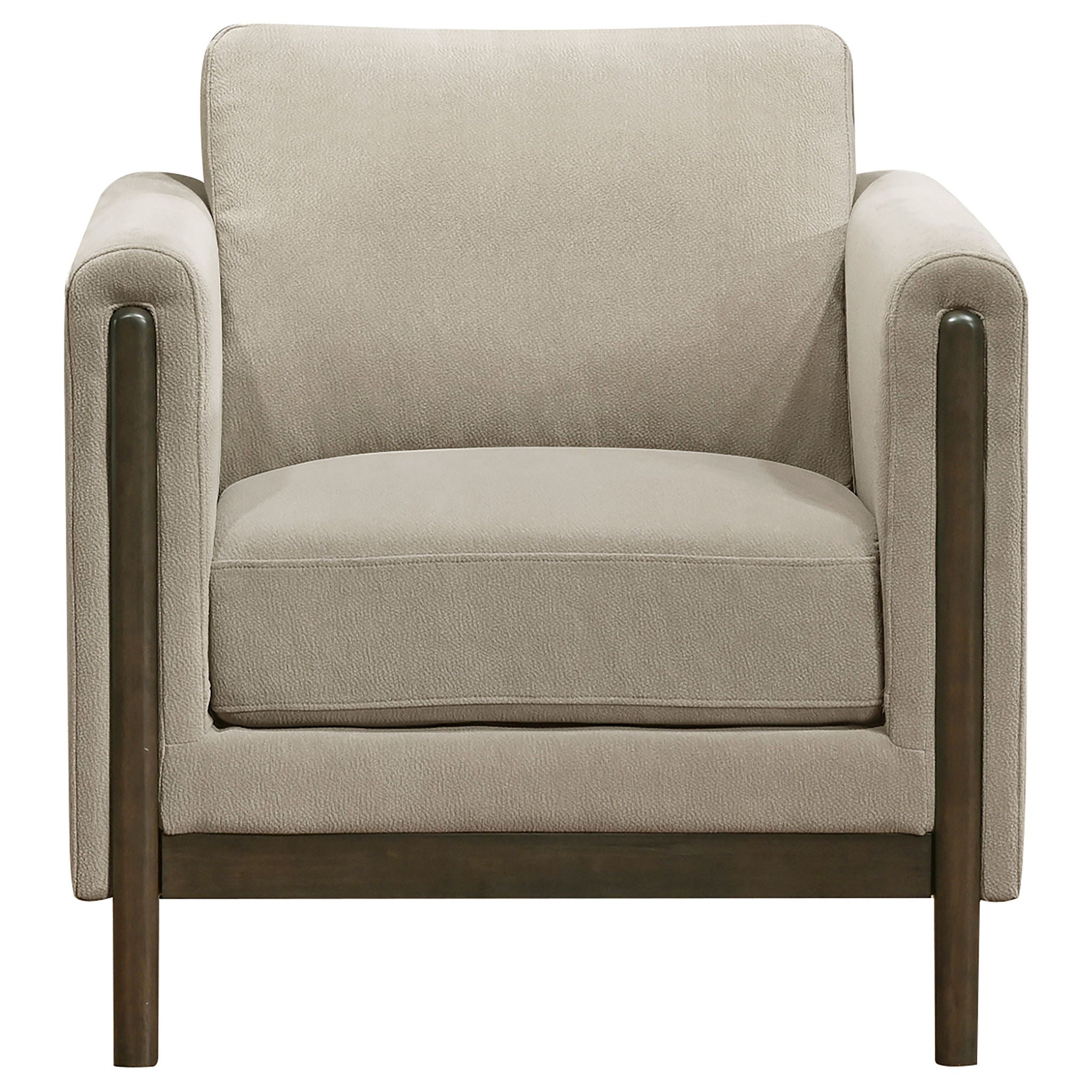 Islington Fabric Upholstered Panel Arm Accent Chair Taupe by Unique Piece Furniture