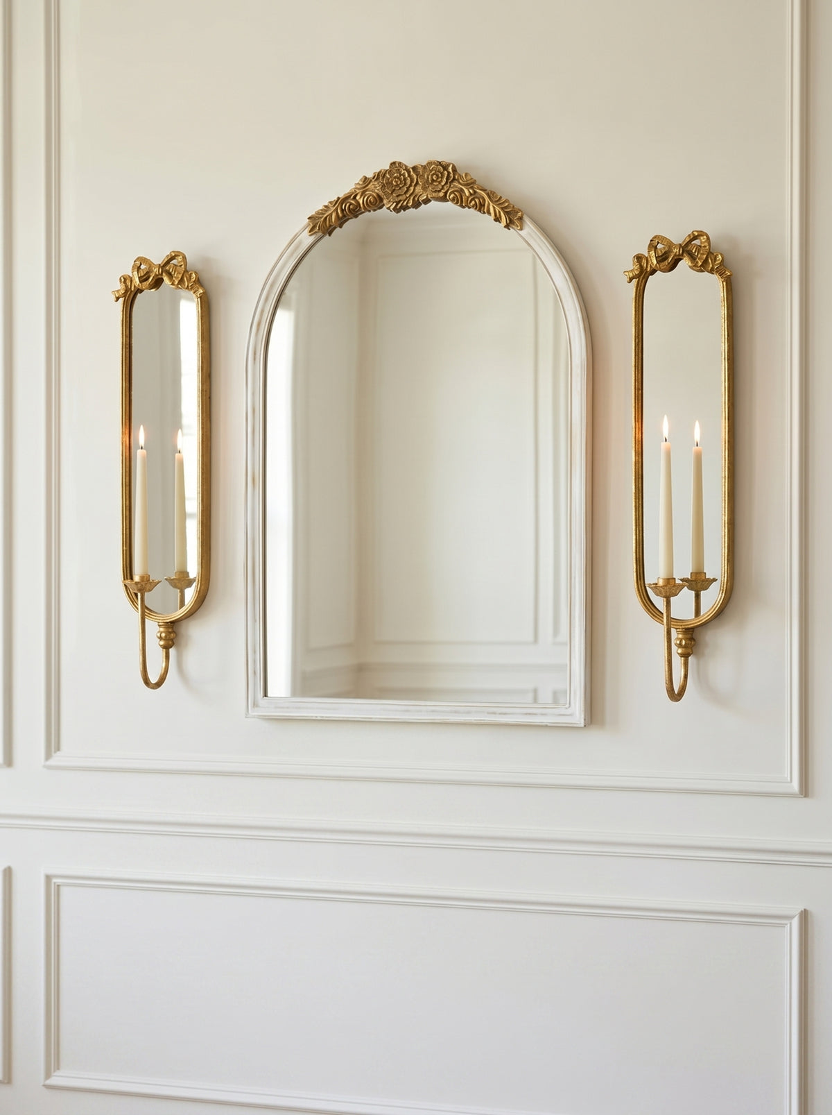Set of 2 Wall Mirrors with Glass and Metal Frame, photo 9 of 10