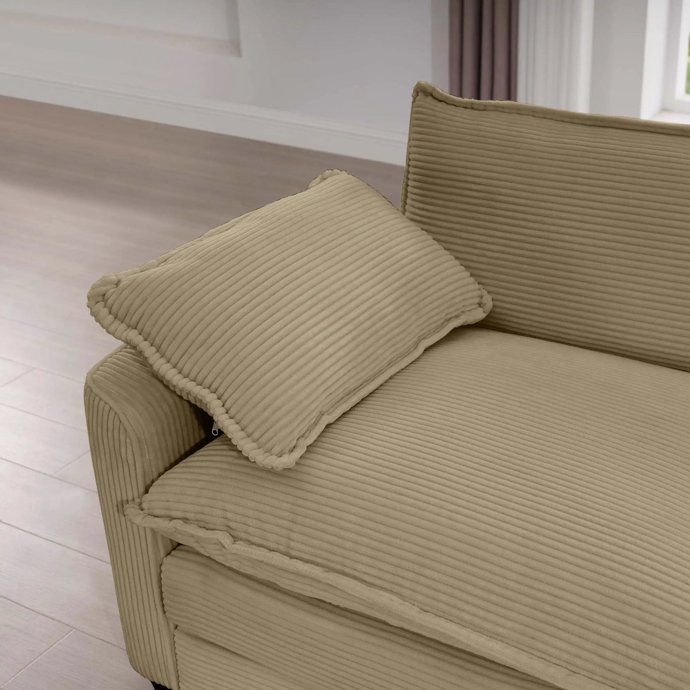 Modern 2 Seater With 4 Pillows, Upholstered Deep Seating Loveseat by HouseOfZazla
