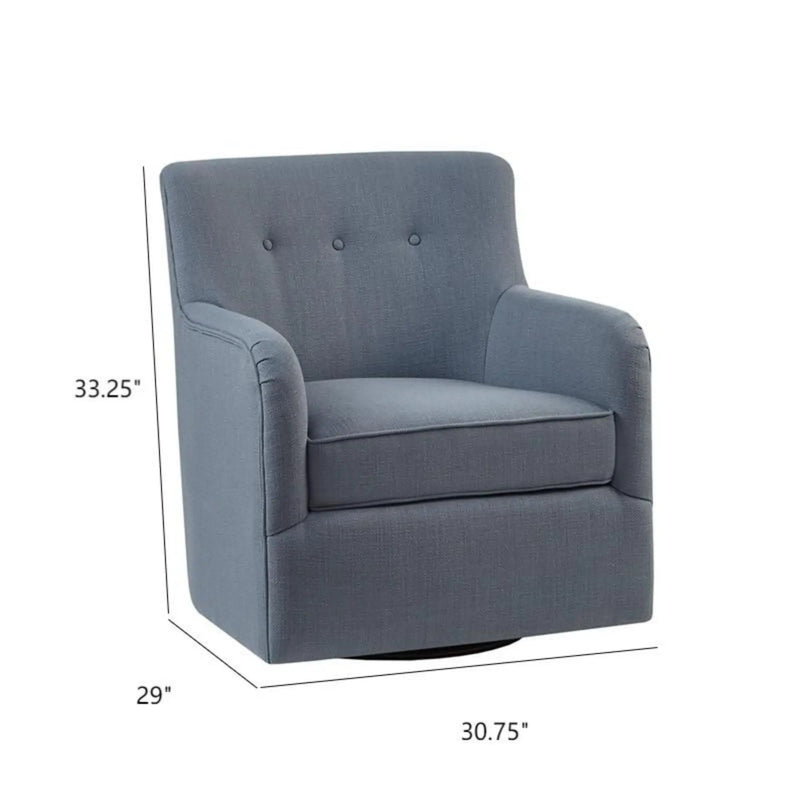 Adele - Swivel Chair With Button Tufted Back by HouseOfZazla