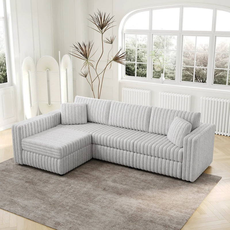 106.3" Soft L-shaped 4-Person Sofa by HouseOfZazla