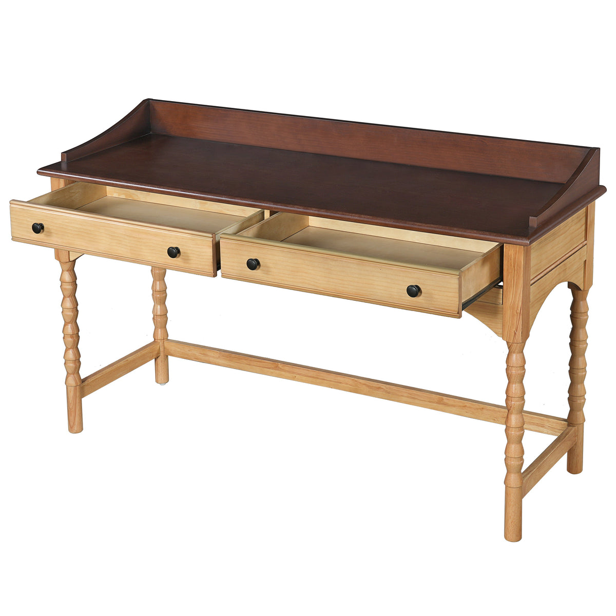54'' Wooden Writing Desk with 2 Storage Drawers, photo 8 of 9