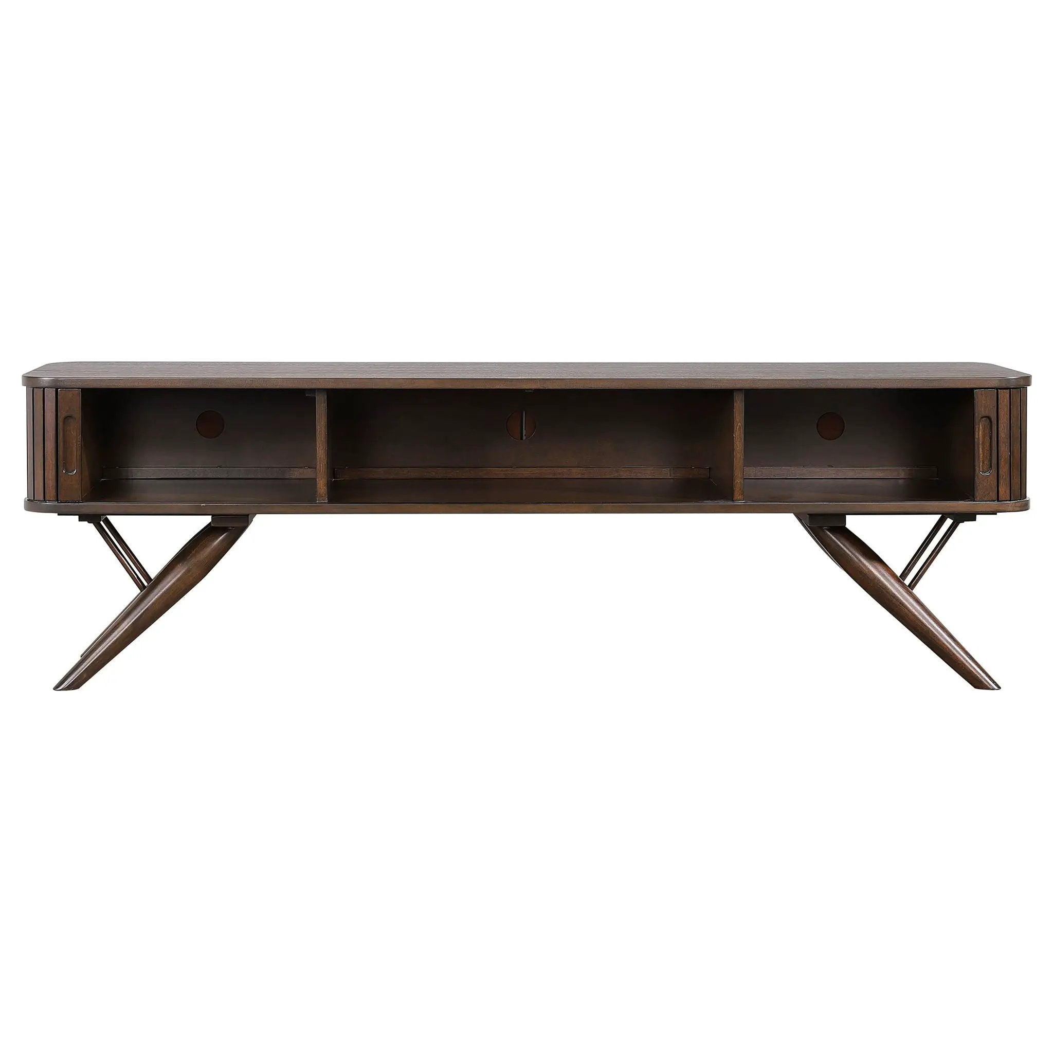 Stewart - TV Stand With Sliding Doors - Walnut by HouseOfZazla