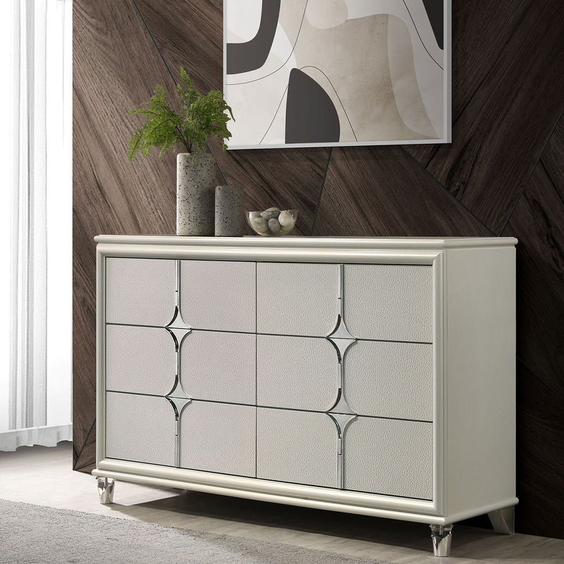 Gwendolyn - 6 Drawer Dresser Cabinet - White by HouseOfZazla