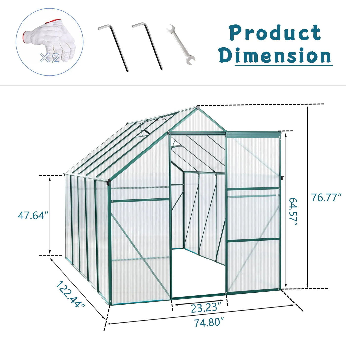 Polycarbonate house Raised Base And Anchor Aluminum Heavy Duty Walk-In houses For Outdoor Backyard In All Season by HouseOfZazla