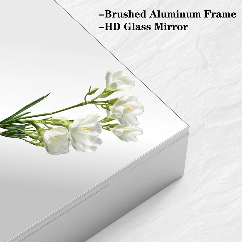 Medicine Cabinet, Wall Mounted Bathroom Mirror With Storage, Adjustable Shelves - Silver by Unique Piece Furniture