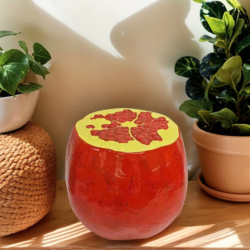 Pomegranate Resin Stool - Multi-Purpose Indoor & Outdoor Decor by HouseOfZazla