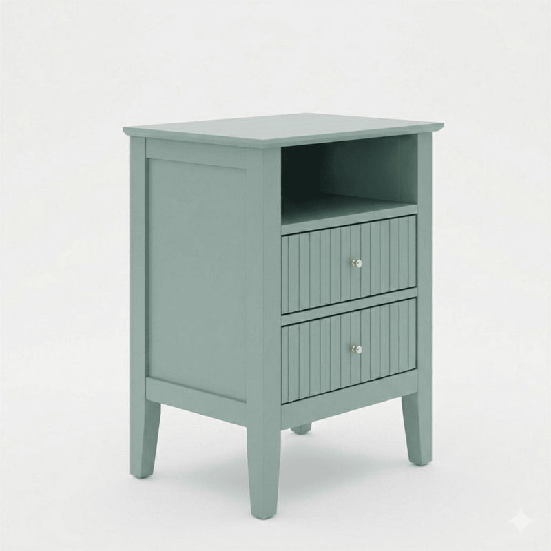Fluted Nightstand With 2 Drawers by HouseOfZazla