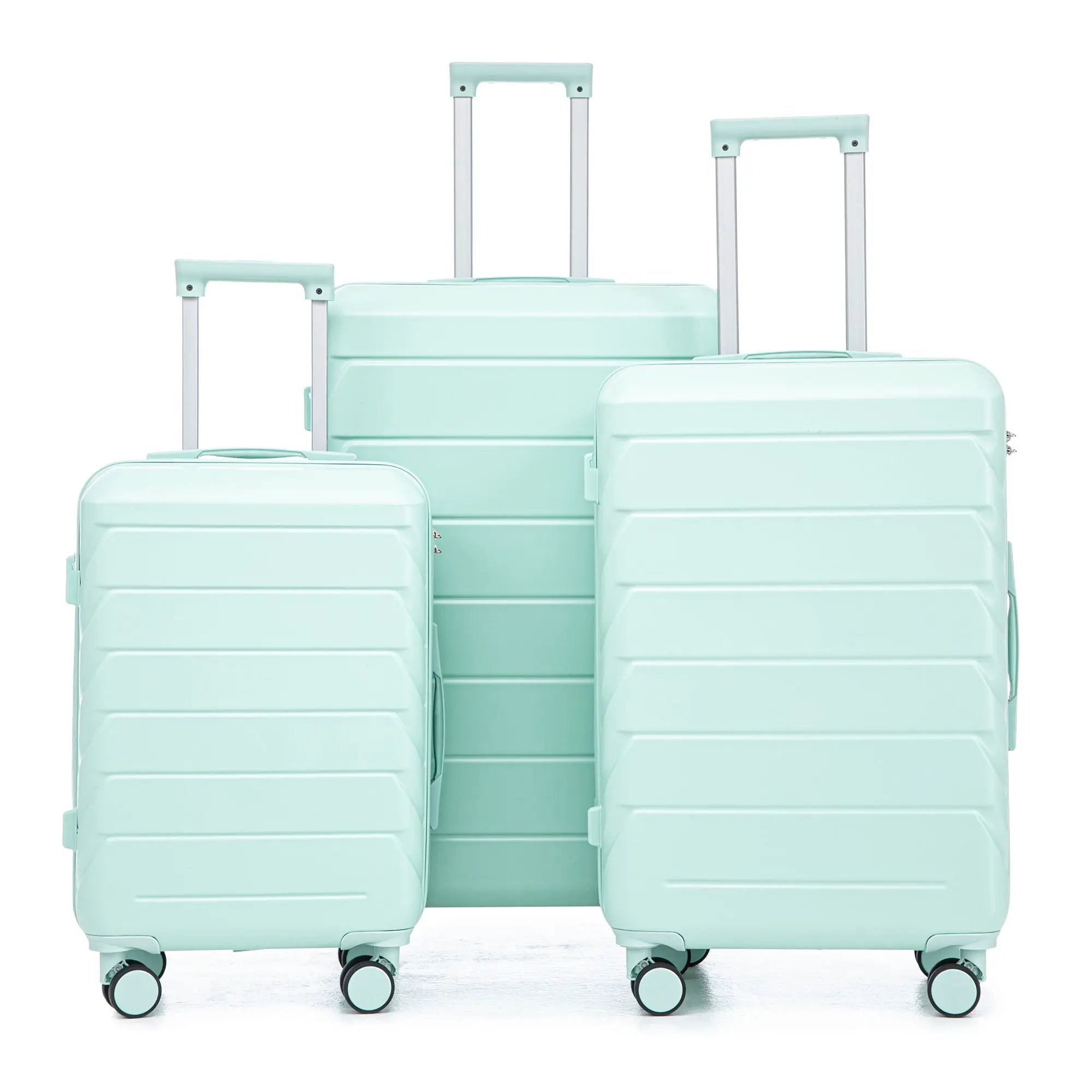 3 Pieces Set 20" / 24" / 28" Spinner Wheel Luggage With Combination Lock by HouseOfZazla