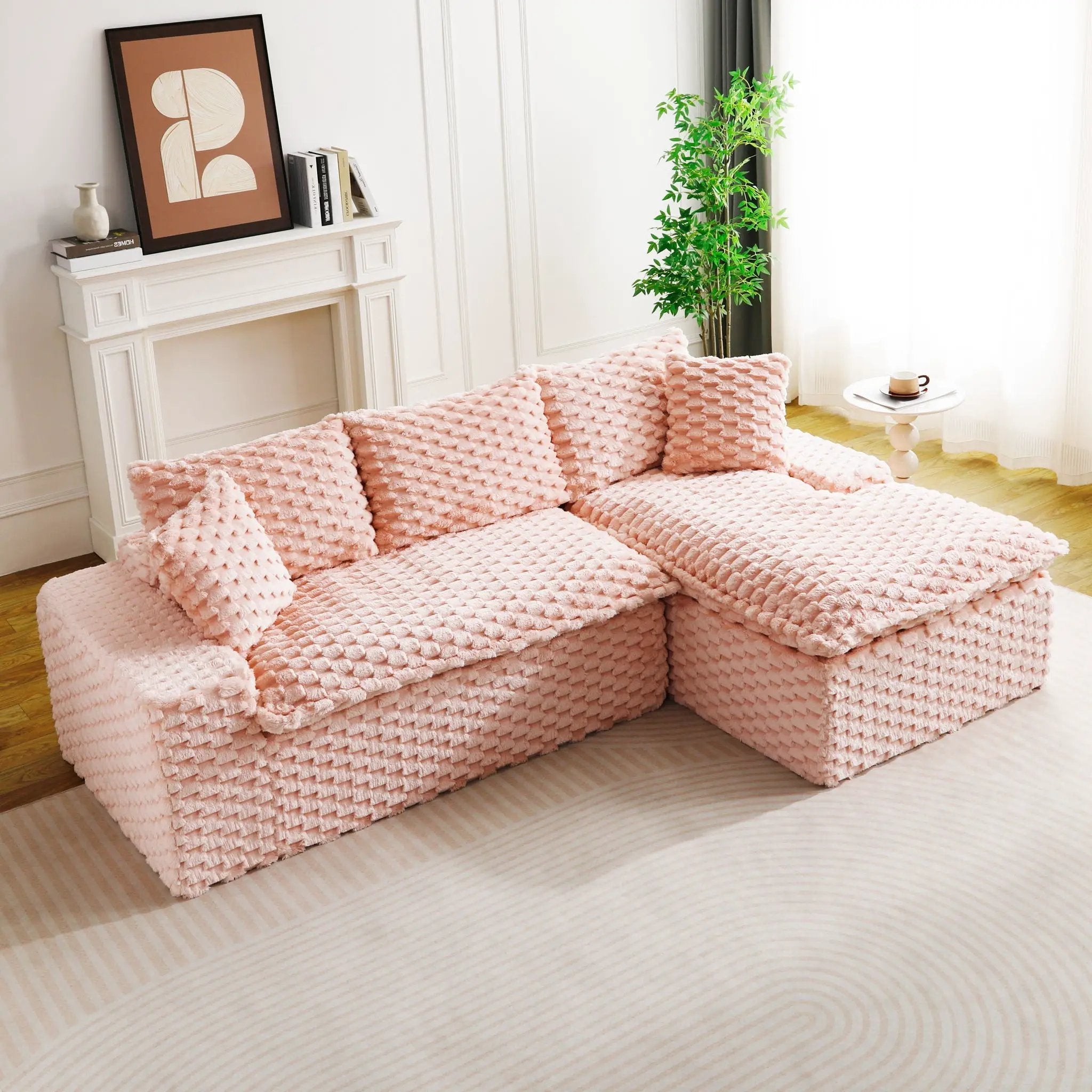Modular Sofa, Convertible Twin Seat With Chaise Lounge by HouseOfZazla