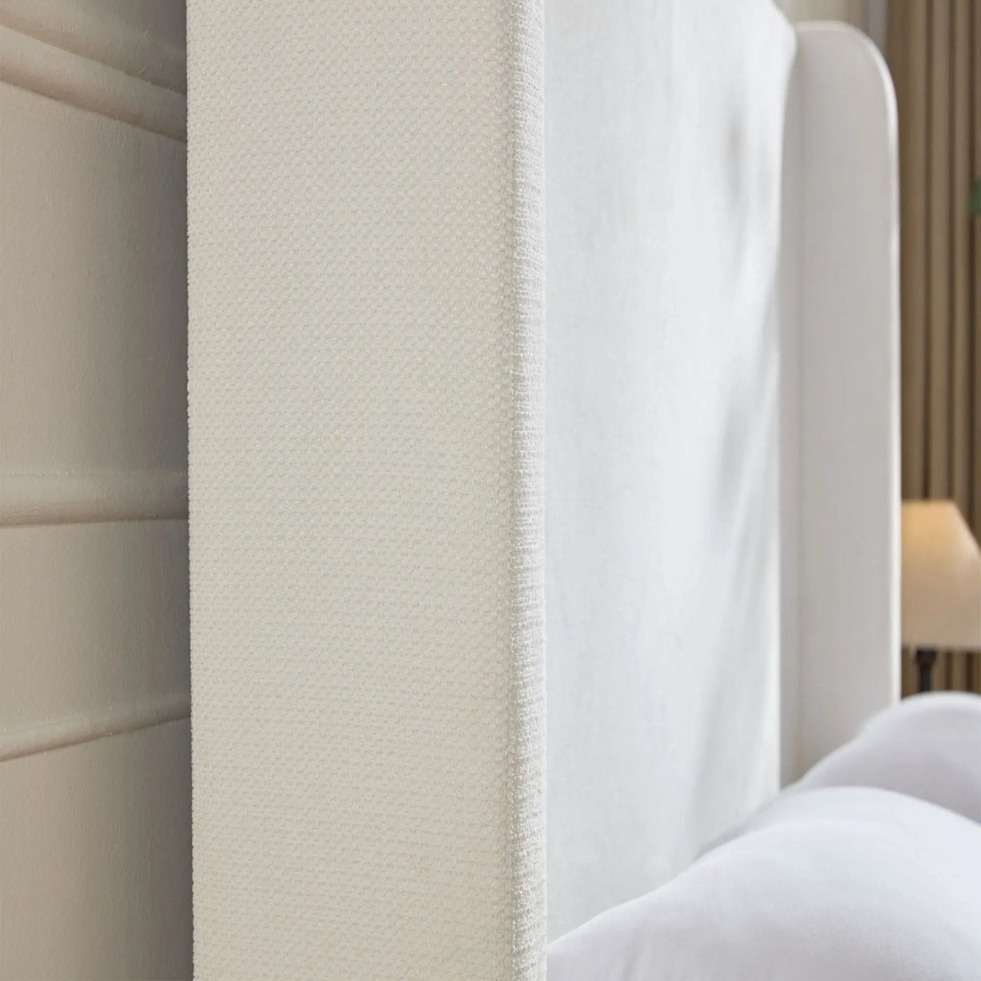 Harper - Tall Headboard Upholstered Bed / High Headboard / Elegant Simplicity / No Box Spring Needed by HouseOfZazla