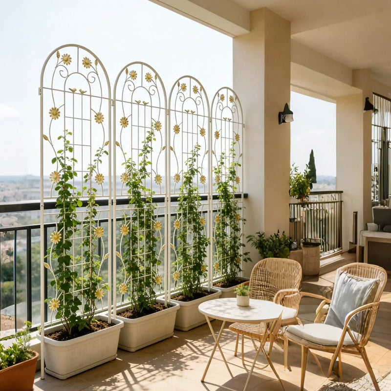 Metal Garden Trellis Rustproof Trellis For Climbing Plant Outdoor Flower Support by Unique Piece Furniture