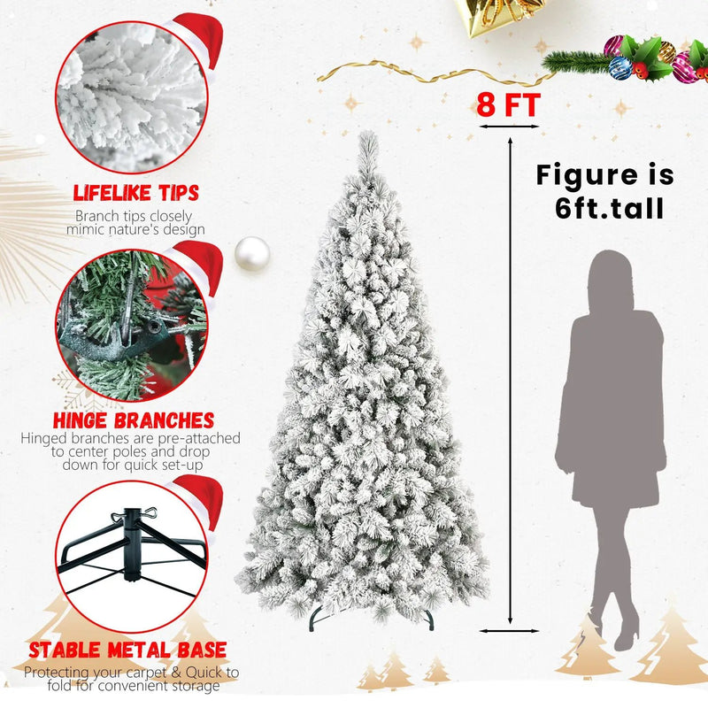 9Ft Flocked Christmas Tree with 1964 Tips by HouseOfZazla