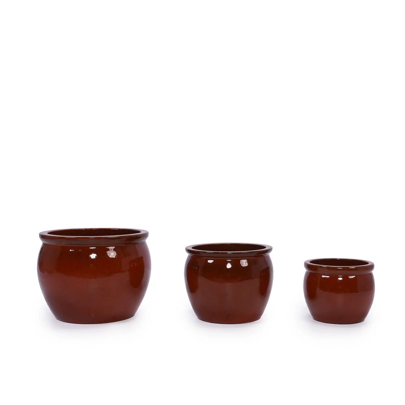 3 Pieces Ceramic Flowerpot Planter for Patio, Garden or Windowsills by HouseOfZazla