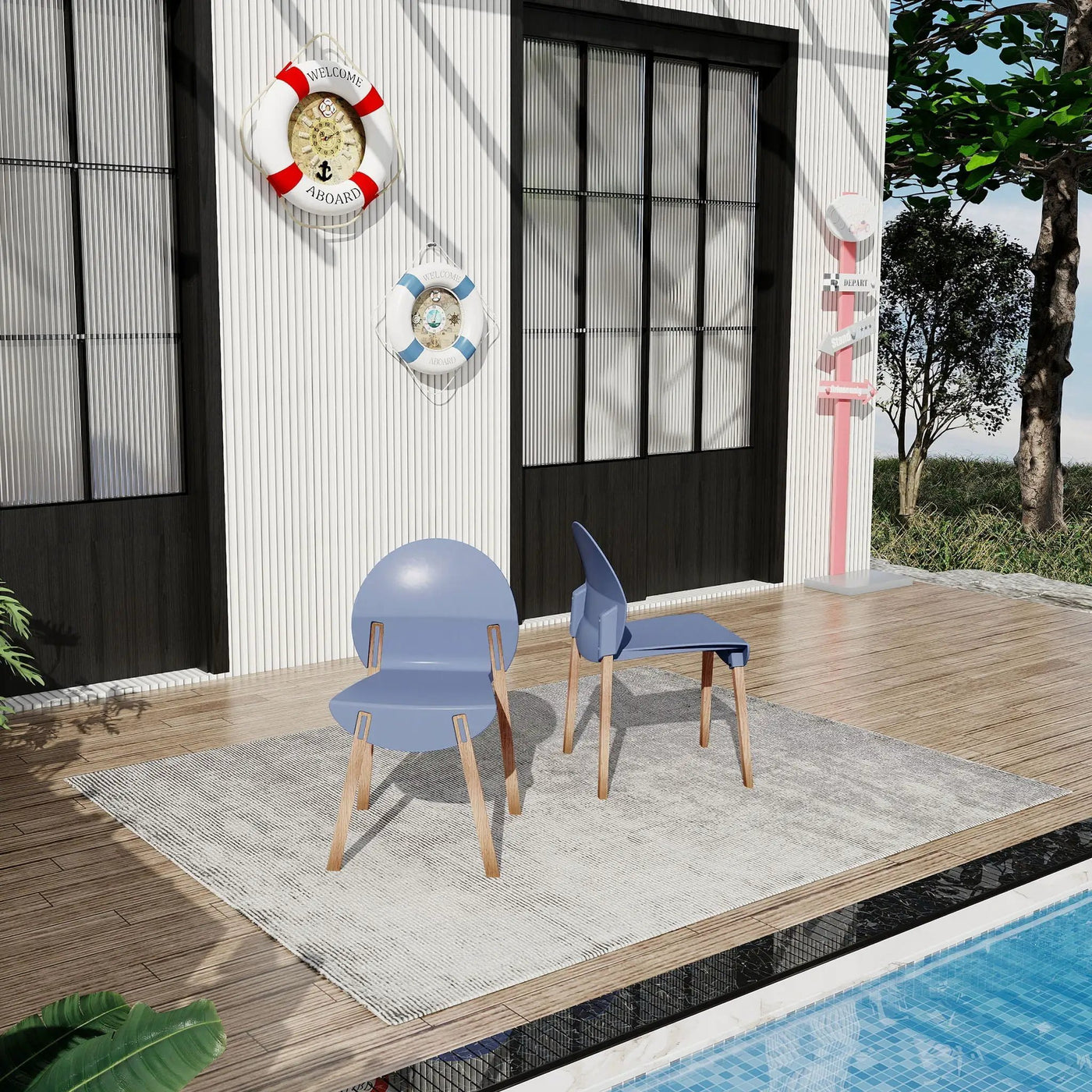 4 Piece Set Of Single Chairs With A Design Combining Modern And Traditional Elements by HouseOfZazla