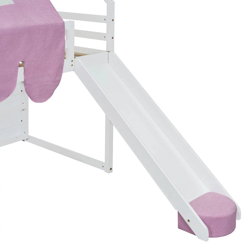 Loft Bed With House Shaped Frame And Tent by HouseOfZazla