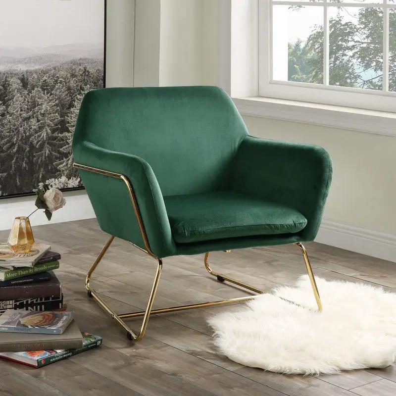 Keira - Accent Chair With Metal Base by HouseOfZazla