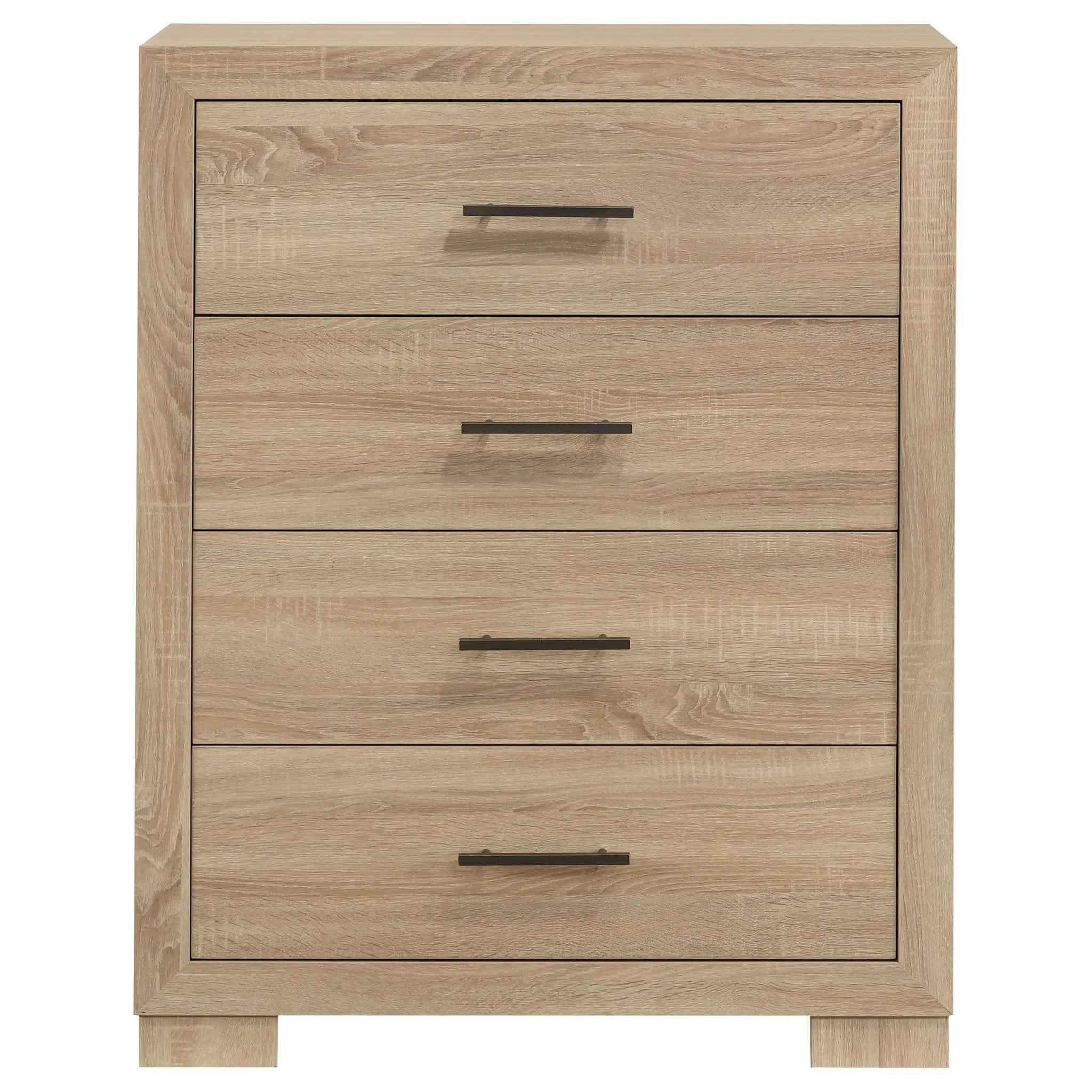Arielle 4-drawer Bedroom Chest of Drawers Light Oak by Unique Piece Furniture