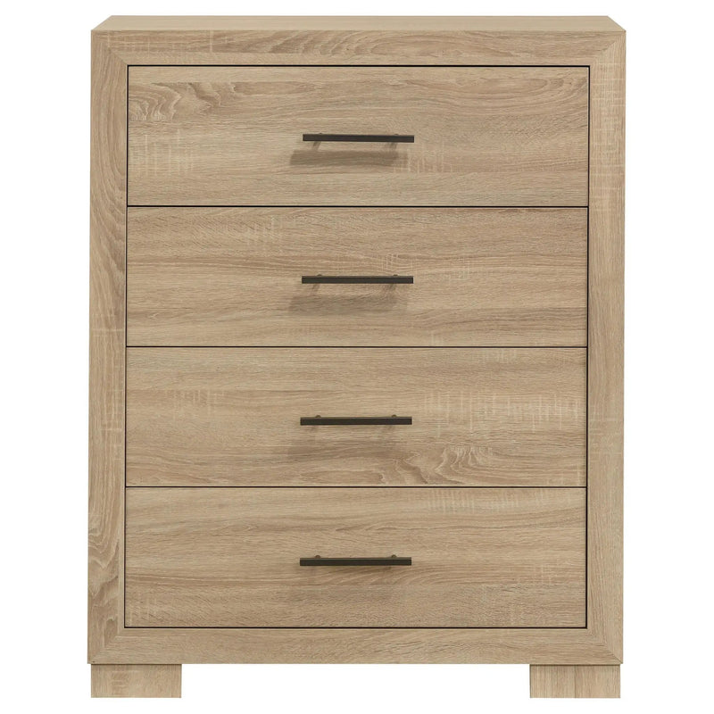 Arielle 4-drawer Bedroom Chest of Drawers Light Oak by Unique Piece Furniture