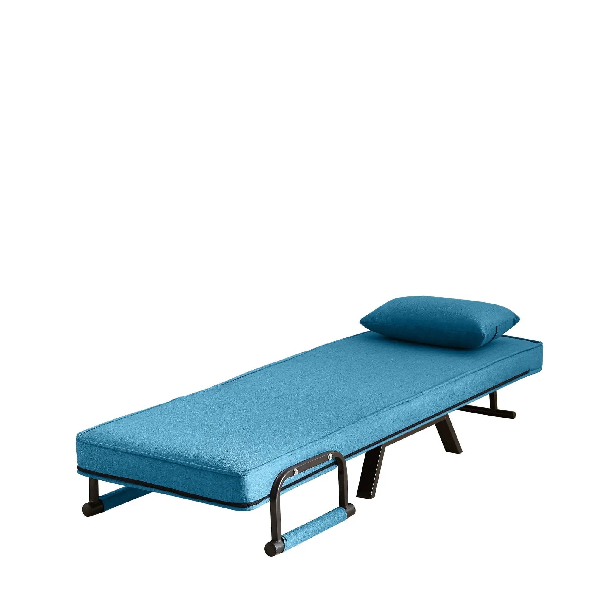 Convertible 5 In 1 Folding Chair Bed With Adjustable Backrest & Pillow by HouseOfZazla