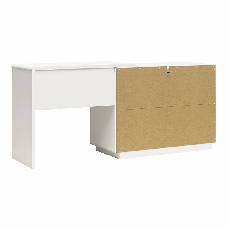 Valencia - 3 Drawer Dresser And Desk - Taupe by HouseOfZazla