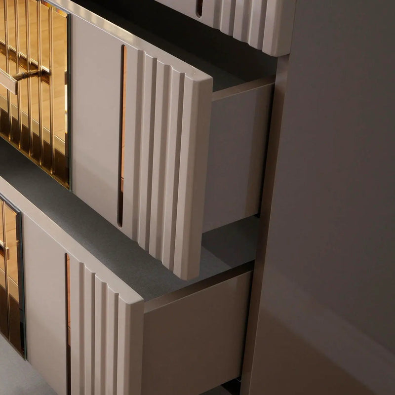 Lorenzo - 5 Drawer Chest - Gray by HouseOfZazla