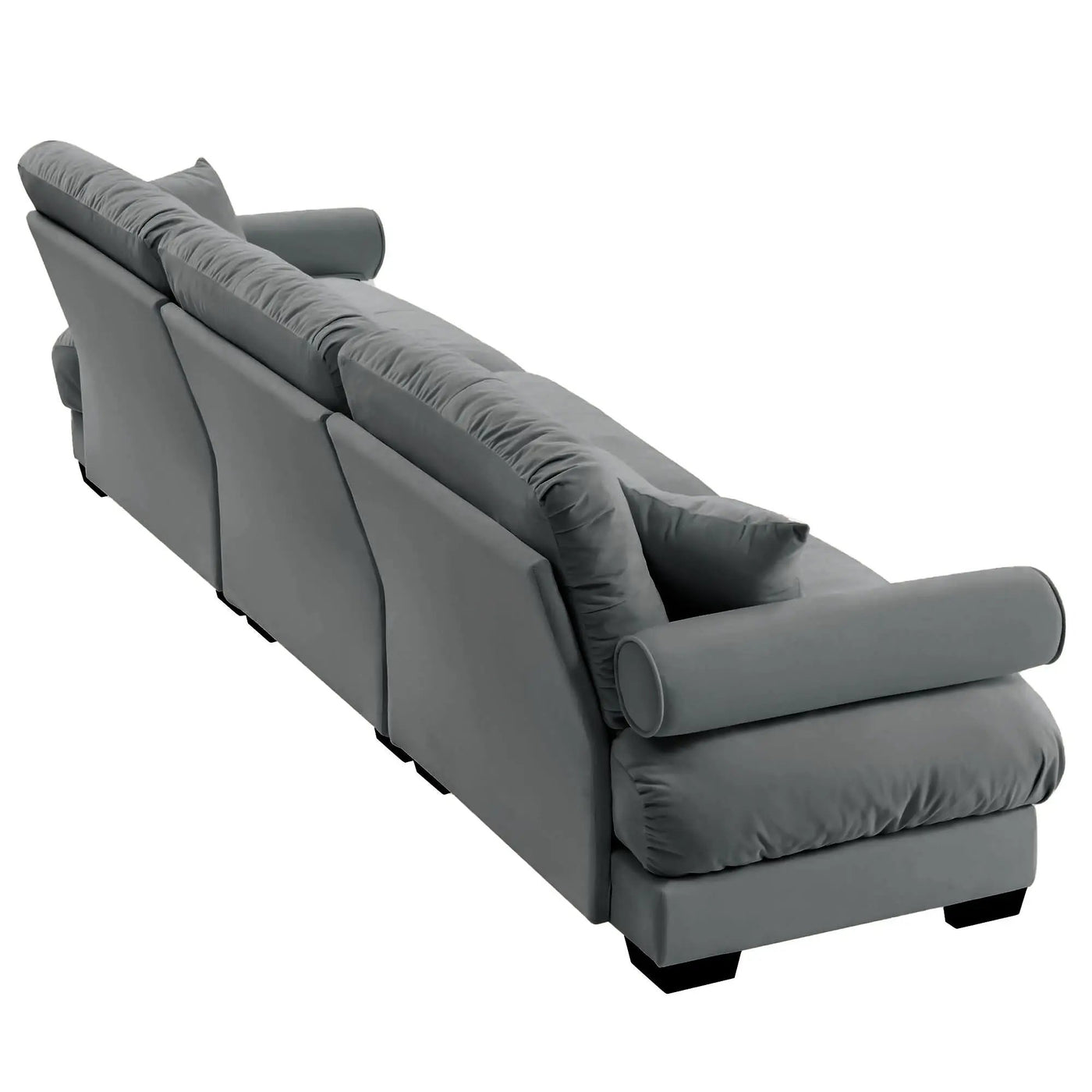 Modern Oversize Sofa With Cloud Like Comfort, Featuring Waist And Throw Pillows by Unique Piece Furniture