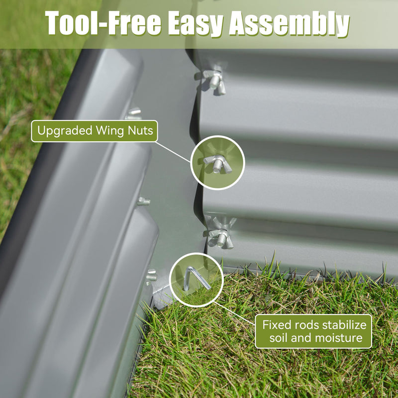 6x3x2ft Galvanized Raised Garden Bed by HouseOfZazla