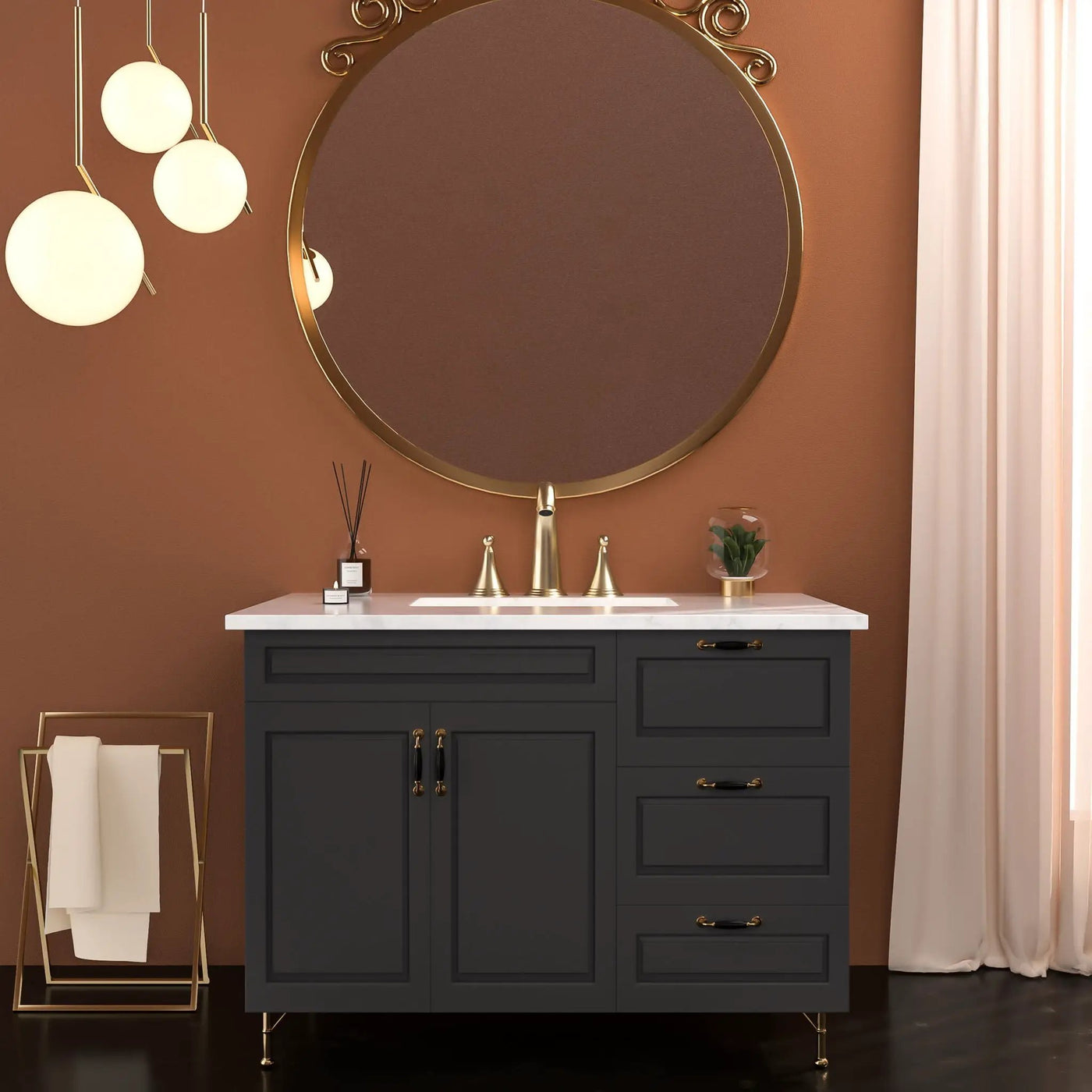 Elegant 2 Handle Widespread Bathroom Faucet With Pop Up Drain And Water Supply Lines by HouseOfZazla