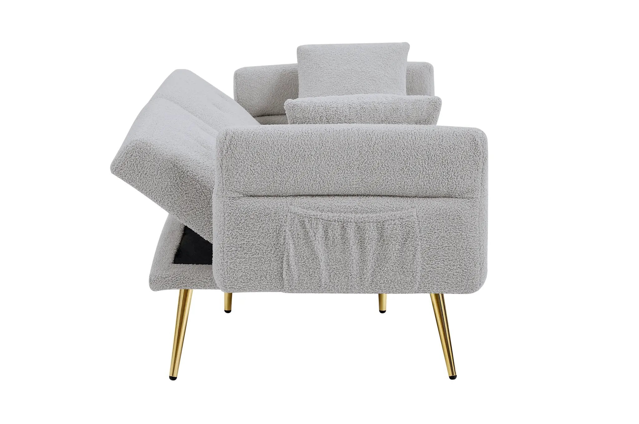 Modern Teddy Upholstered Accent Loveseat Sofa by HouseOfZazla