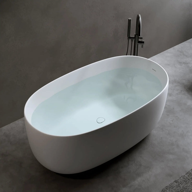 47'' Independent Solid Surface Resin Stone Bathtub by HouseOfZazla
