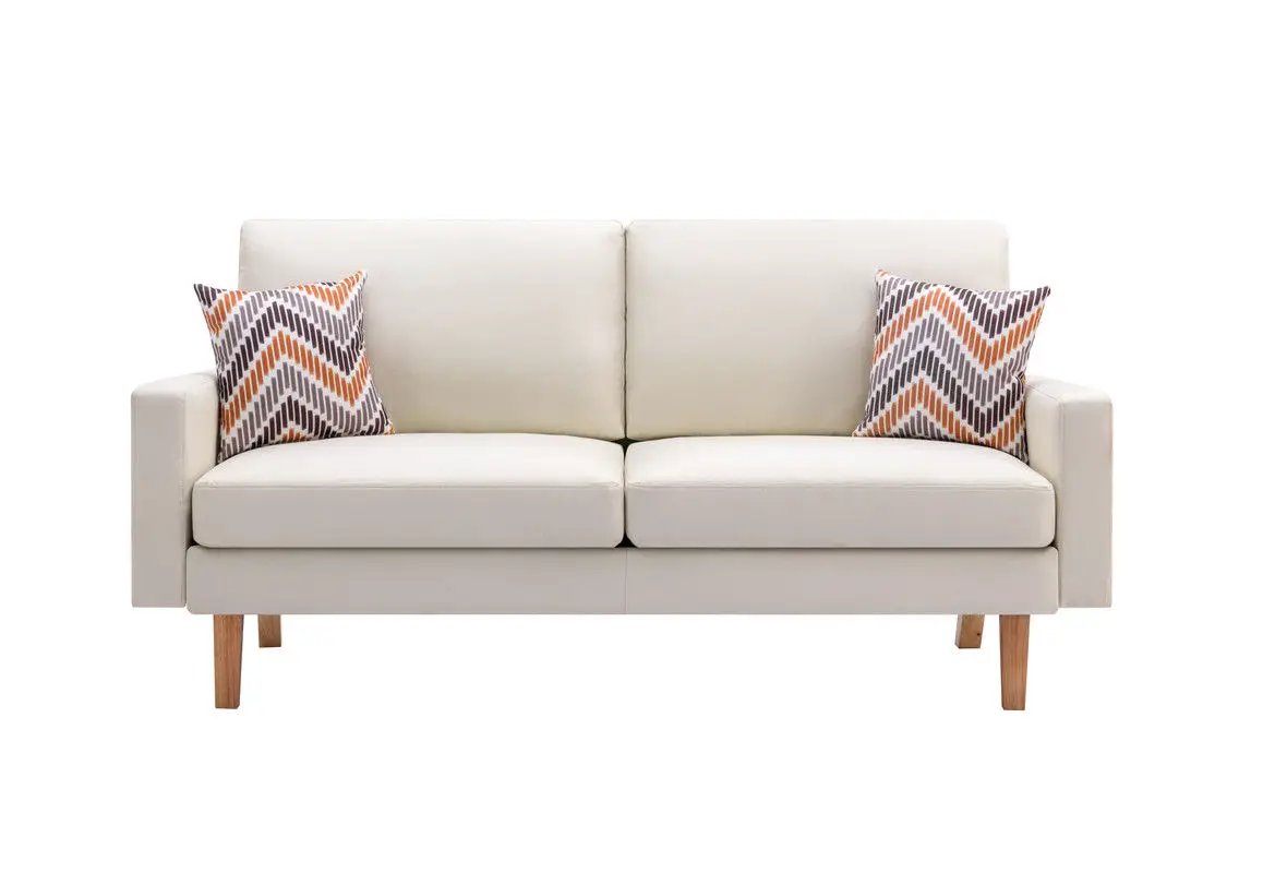 Bahamas - Minimalistic Sofa With 2 Throw Pillows by HouseOfZazla
