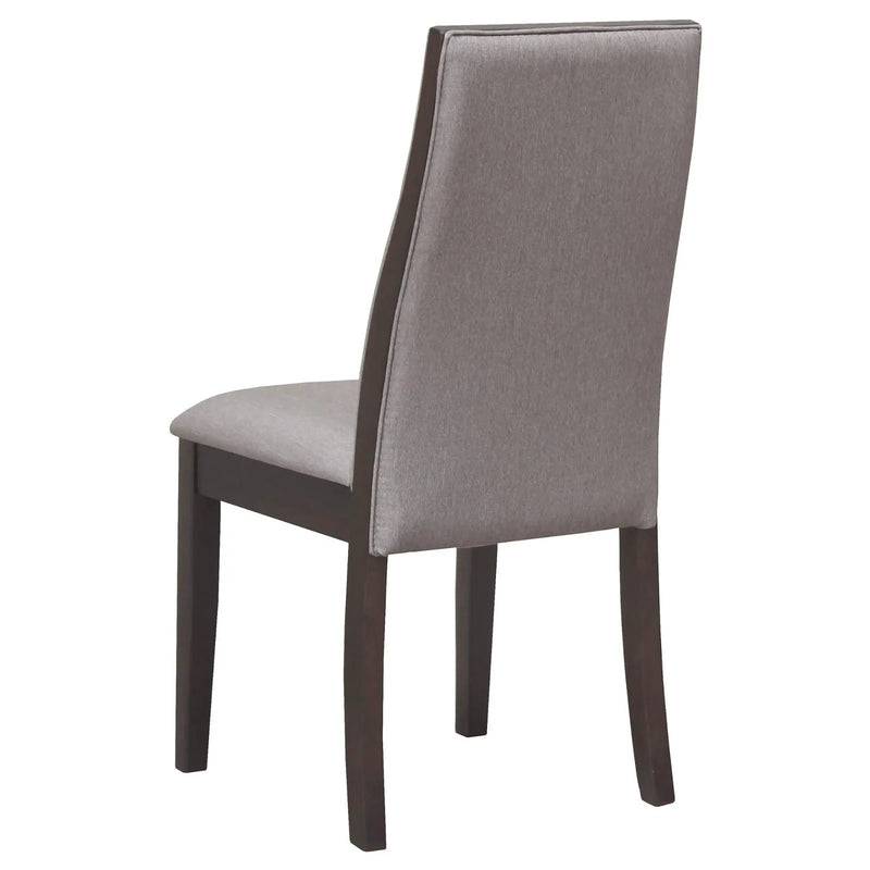 Upholstered Dining Chair (Set of 2) - Taupe / Brown by HouseOfZazla
