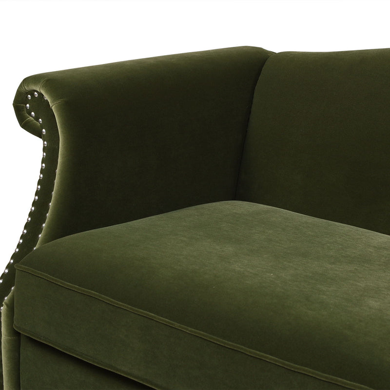 Green Camel Back Small Space Sofa with Performance Upholstery, photo 11 of 14
