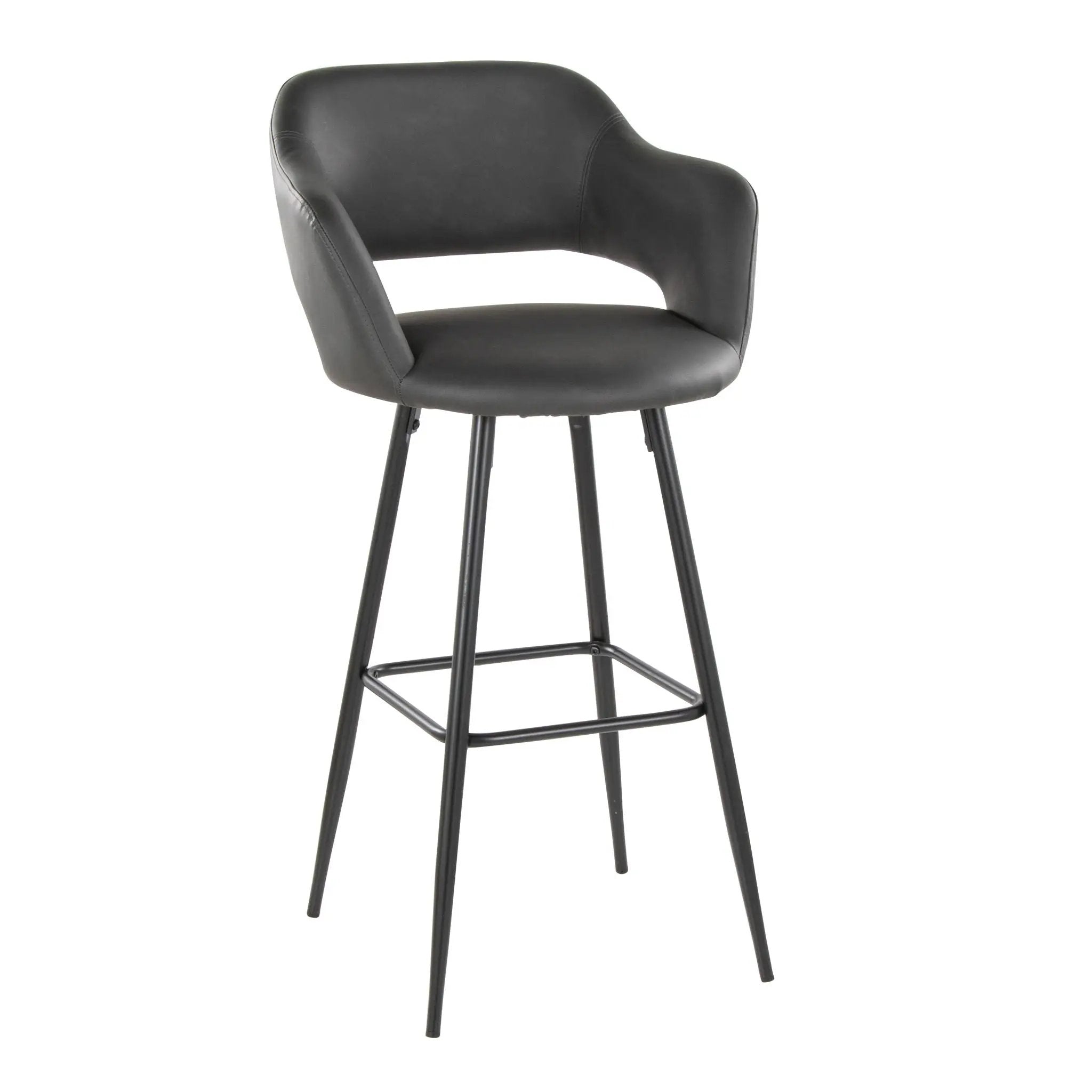 Margarite - Contemporary Fixed Height BarStool With Square Footrest (Set of 2) by Unique Piece Furniture