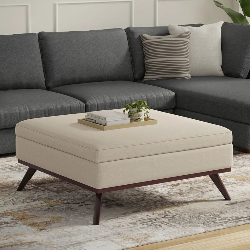 Owen - Multifunctional Square Coffee Table Storage Ottoman by HouseOfZazla