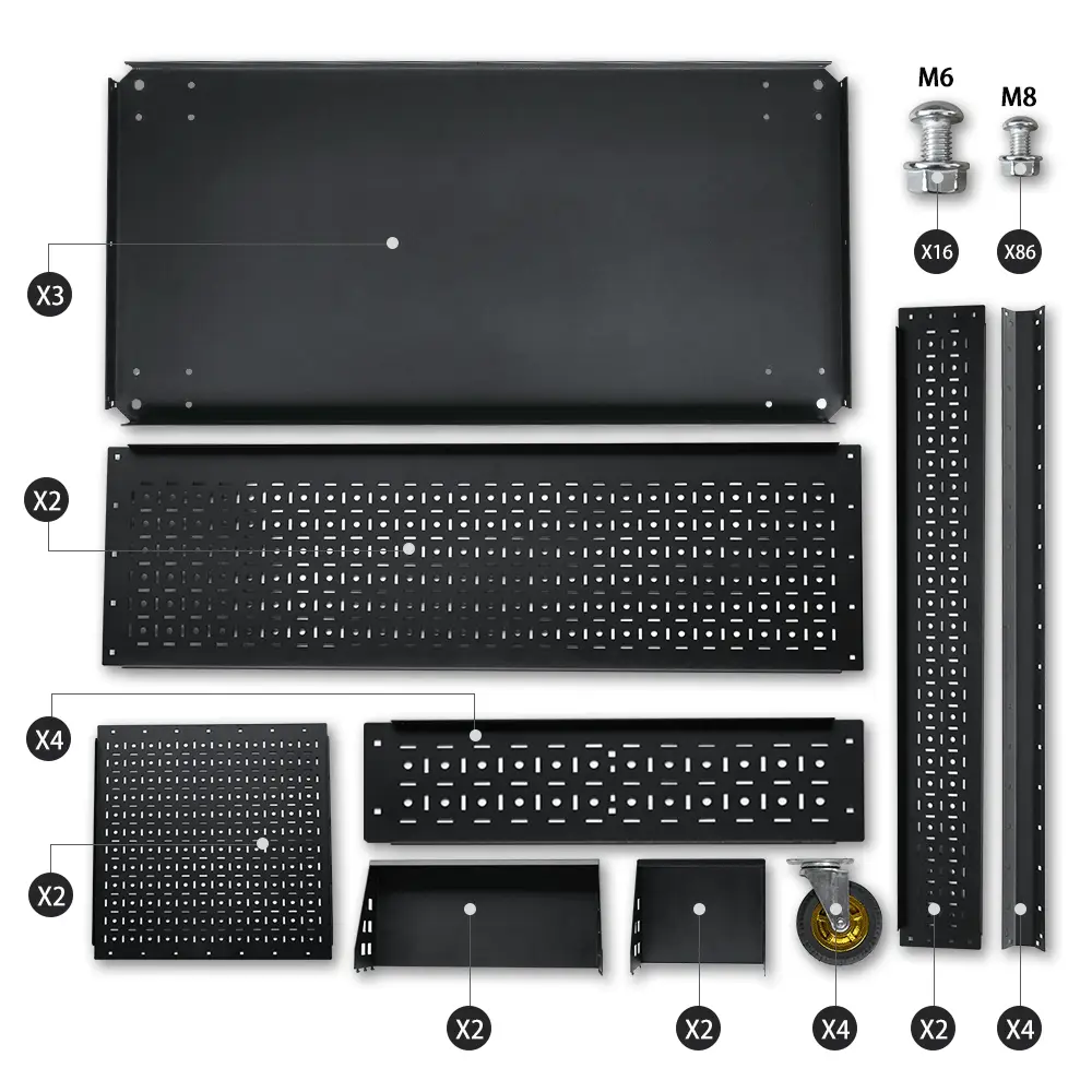 3-Tier DIY Detachable Utility Cart With Steel Pegboard by HouseOfZazla
