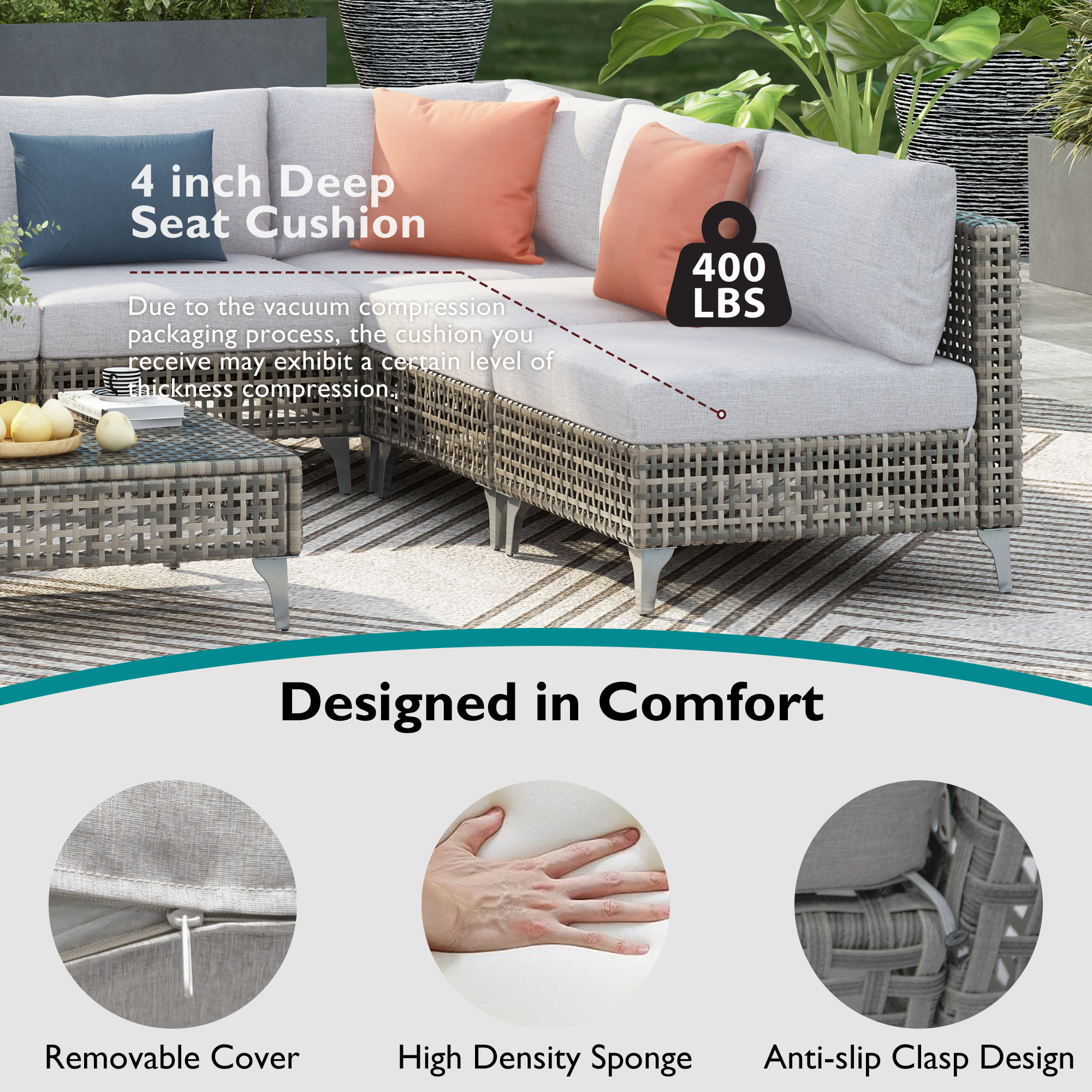 K&K 7-Piece Wicker Patio Furniture Set by HouseOfZazla
