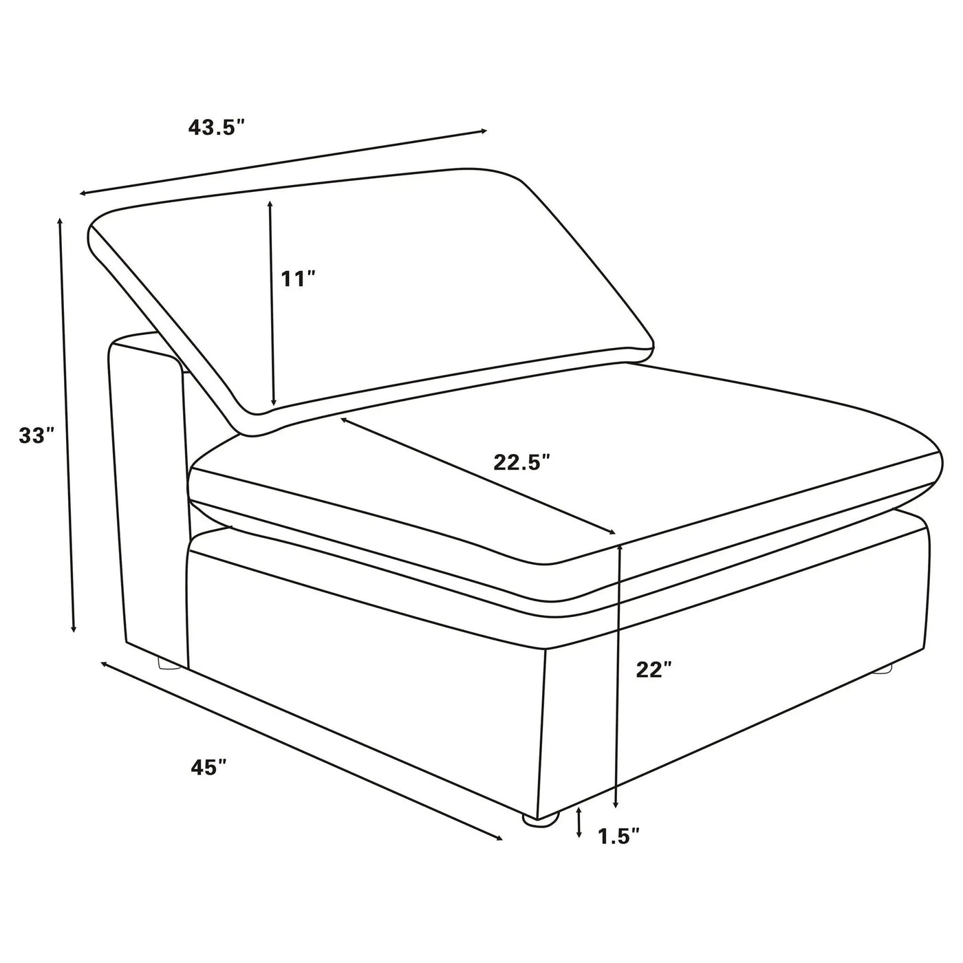 Segoura - Modular Sectional With Ottoman by HouseOfZazla
