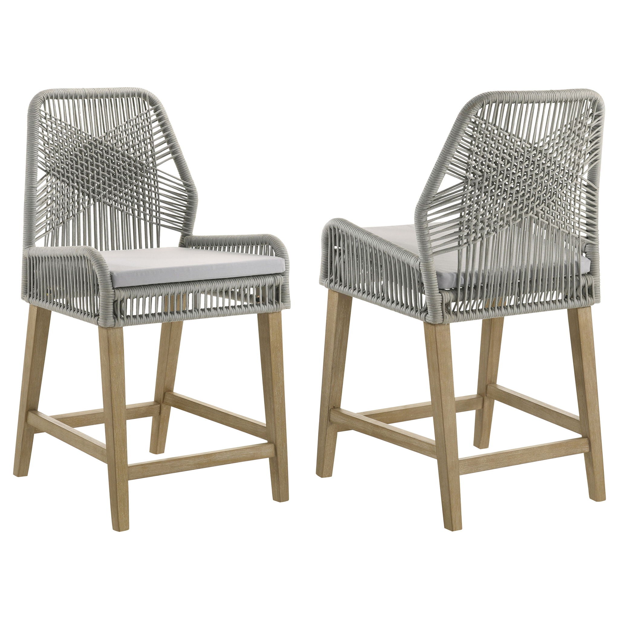 Counter Height Stools (Set of 2) - Gray - Rope by HouseOfZazla