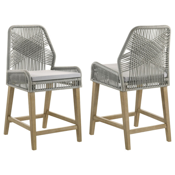 Counter Height Stools (Set of 2) - Gray - Rope