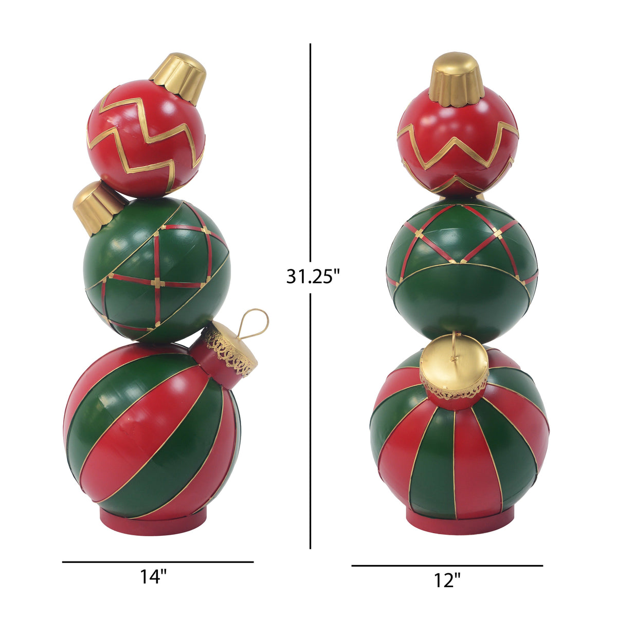 Classic Stacked Christmas Ball Decoration, photo 2 of 6