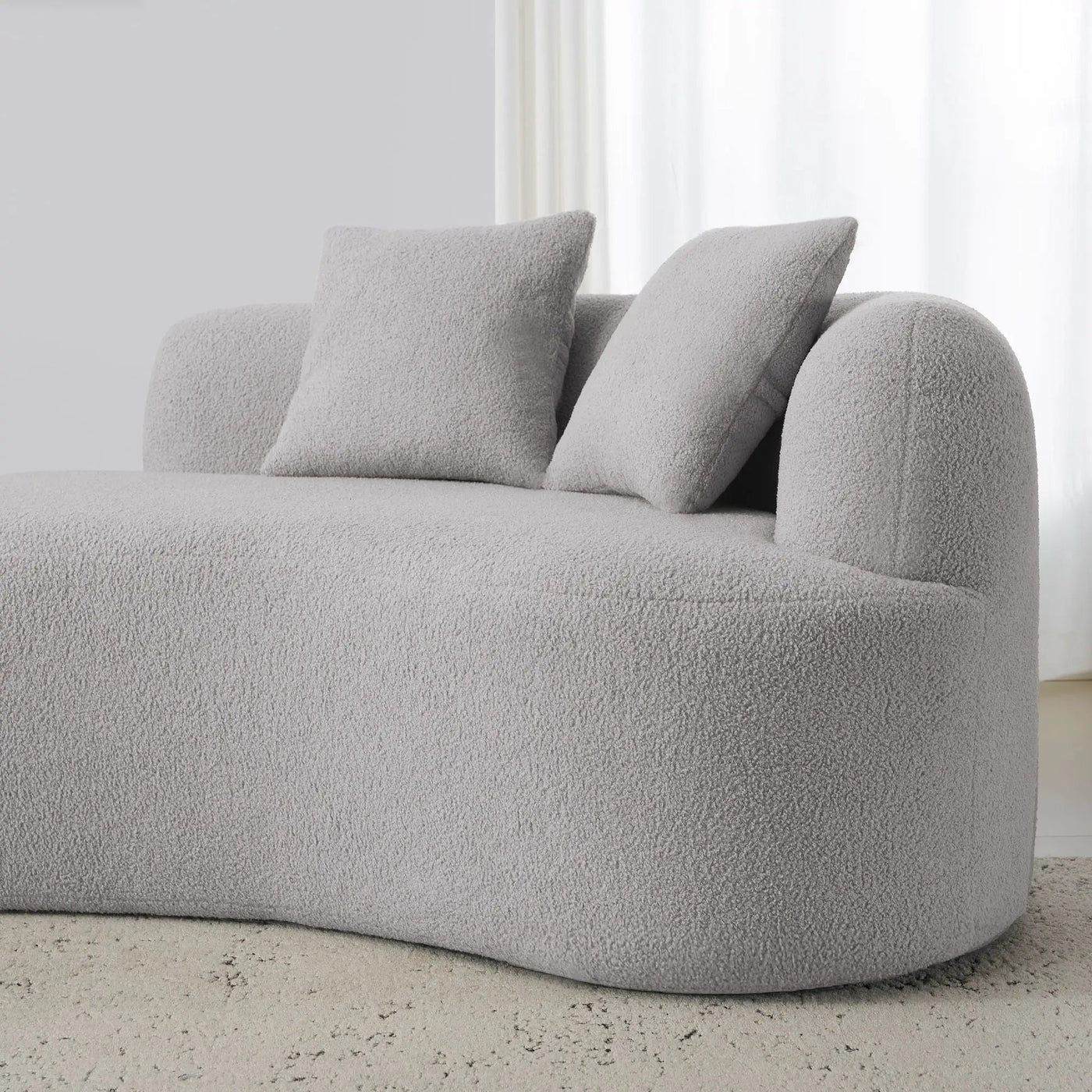 Curved 4 Seater Full Compression Sponge Sofa by HouseOfZazla