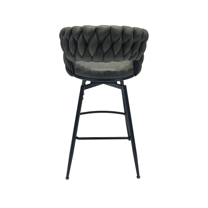 Bar Stool 360 Swivel With Back Footrest by HouseOfZazla