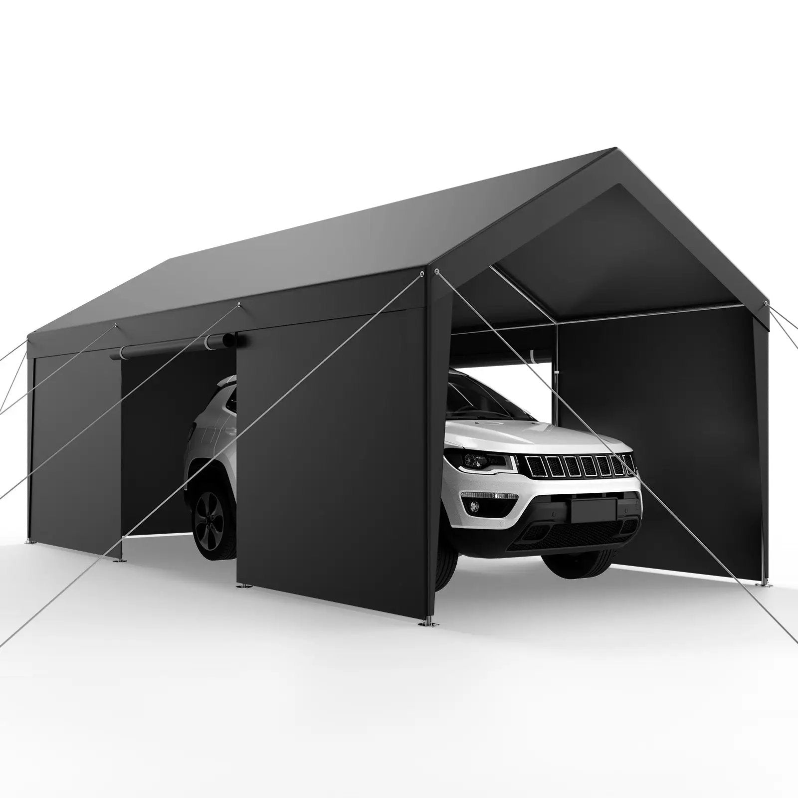 Carport Car Canopy 12x20FT Heavy Duty Outdoor Car Shelter with Sidewalls by HouseOfZazla