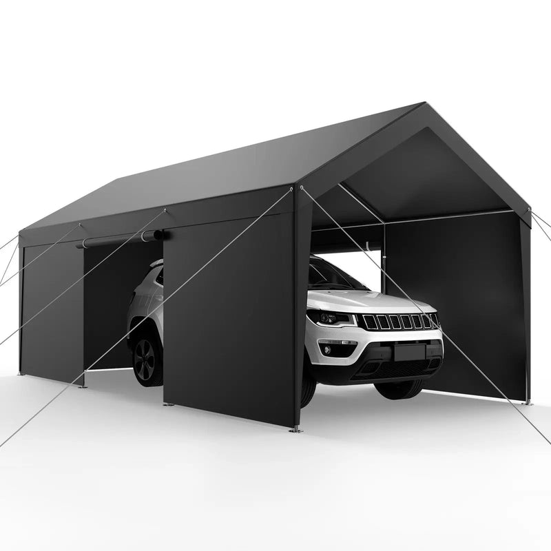 Carport Car Canopy 12x20FT Heavy Duty Outdoor Car Shelter with Sidewalls by HouseOfZazla