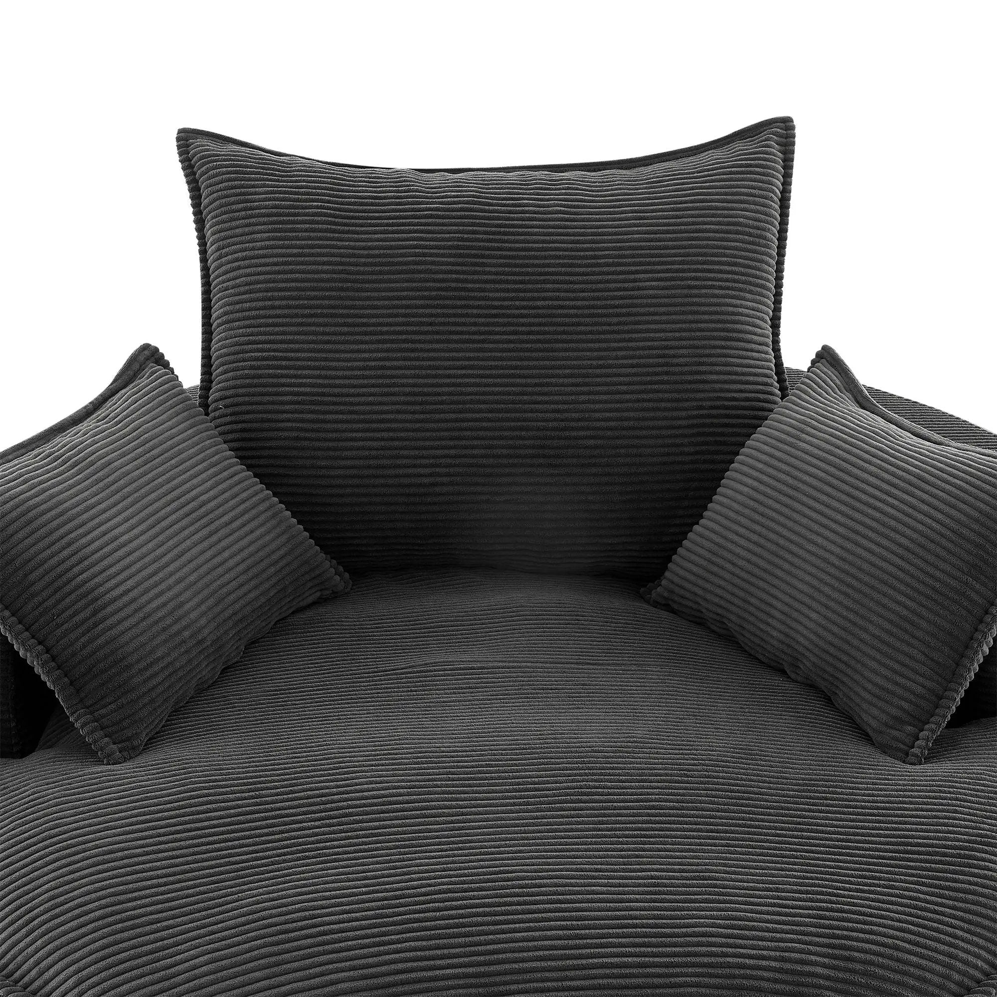 360° Swivel Accent Barrel Chair With Dual Layer Cushion And 3 Removable Pillows by HouseOfZazla